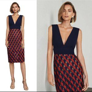 Sexy BCBG Maxazria Dress sz 0 NWT $298 Red & Navy